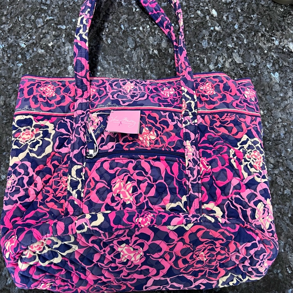 New Vera Bradley Pink and Purple Katalina tote bag